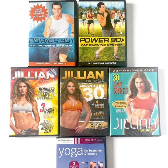Workout DVDs - Power 90, Jillian Michaels, Yoga - Picture 1 of 2